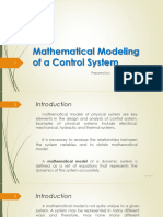 Mathematical modelling of control systems