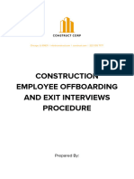 Construction Employee Offboarding and Exit Interviews Procedure Template