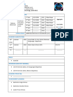 Sample Resume for Semester System Students