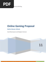 Online Gaming Proposal: Mafia Master Minds