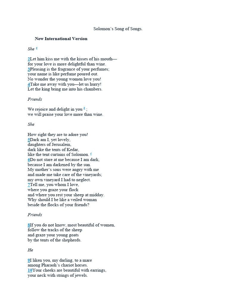 Kjv niv bible pdf song of songs