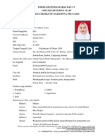 Nur Fakhira Aziza - Formulir Pendaftaran Dan CV