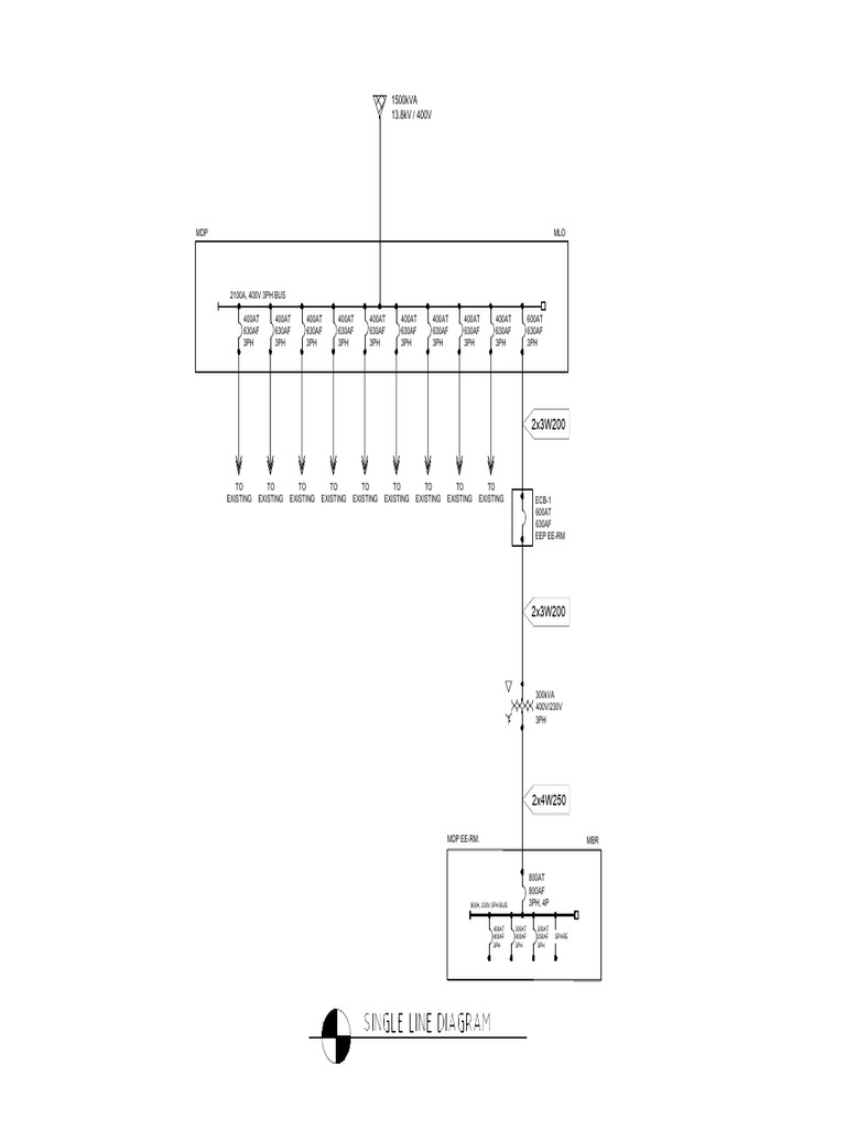 Electrical Single Line Diagram Example | PDF