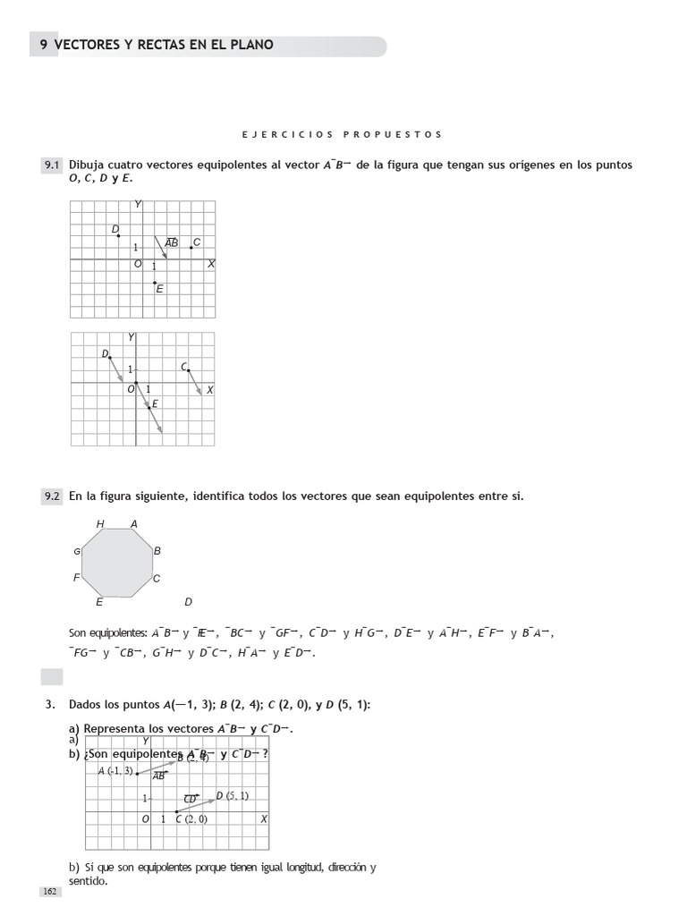 Vectores y Rectas | PDF | Línea (geometría) | Vector Euclidiano