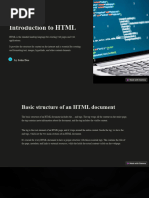 Introduction To HTML