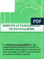 Disenyo at Pamamaraan NG Pananaliksik