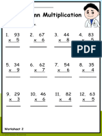 Grade 3 Multiplication Worksheet 2