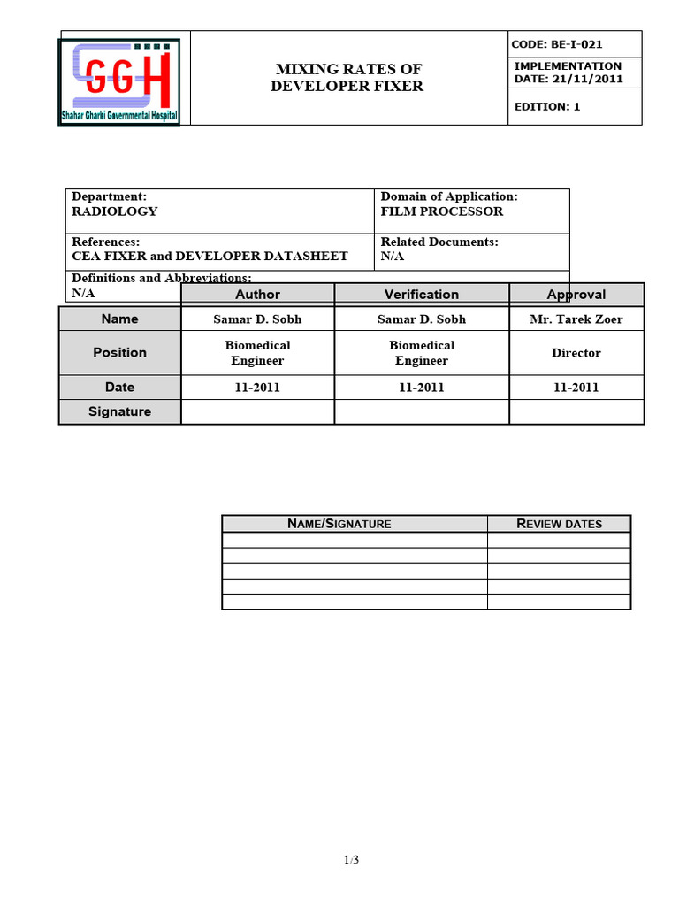 Developer and Fixer Mixing Guide | PDF | Chemistry