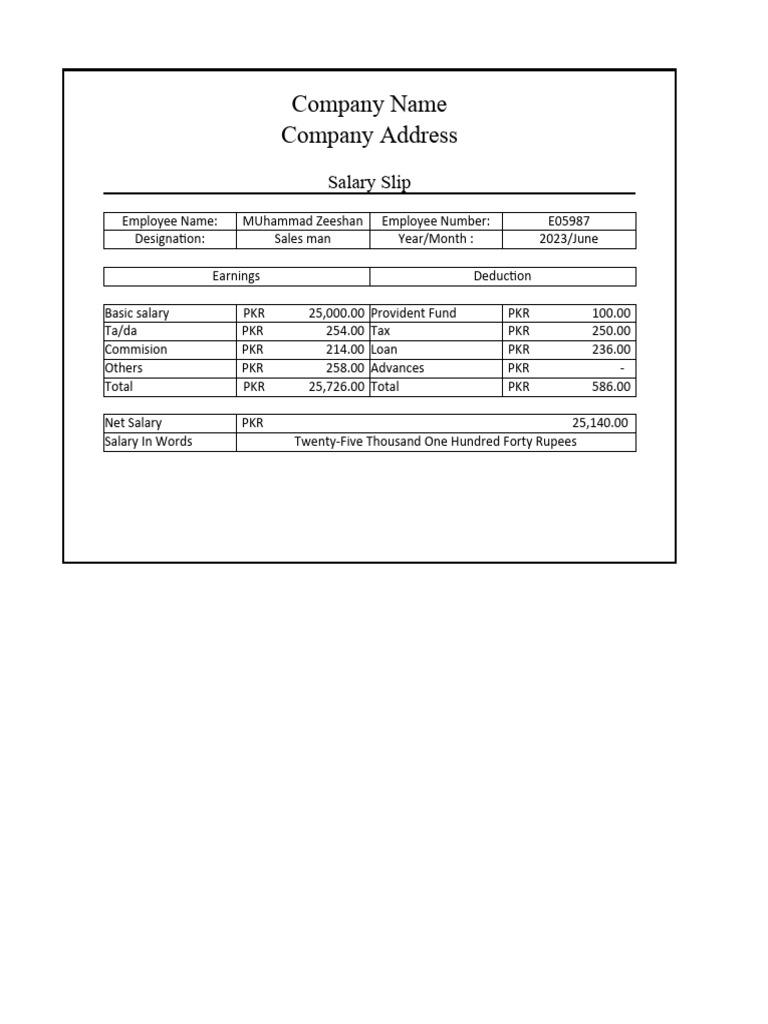 Salary Slip | PDF | Taxes | Government Finances