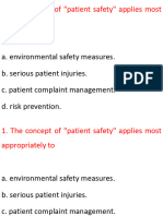 The Concept of "Patient Safety" Applies Most Appropriately To