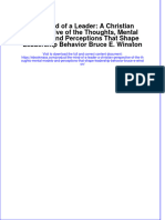 The Mind Of A Leader A Christian Perspective Of The Thoughts Mental Models And Perceptions That Shape Leadership Behavior Bruce E Winston  ebook full chapter