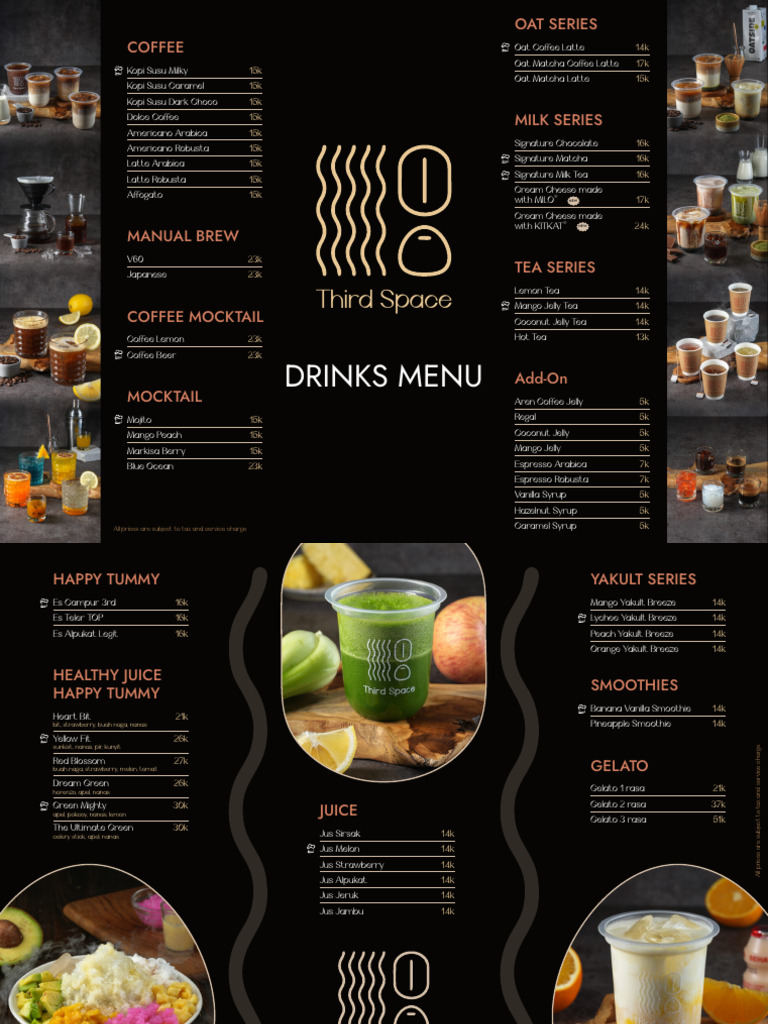 Menu Board 3rdspace Drinks 20240122 WEB | PDF | Coffee | Drink
