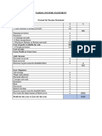 Income Statement - Tasks