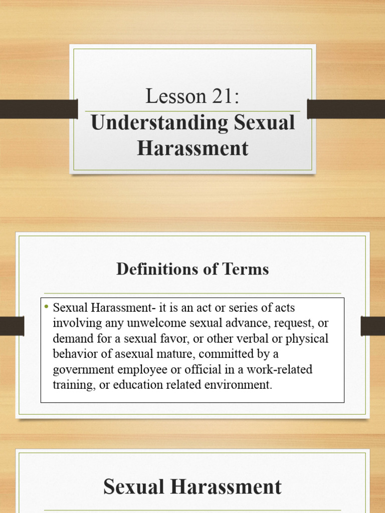 Understanding Sexual Harassment Laws | PDF | Gender And Development ...
