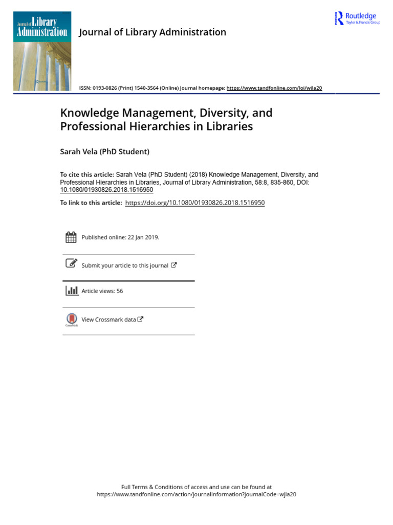 Knowledge Management in Libraries | PDF | Tacit Knowledge | Knowledge