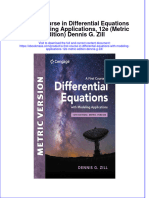 A First Course in Differential Equations With Modeling Applications 12E Metric Edition Dennis G Zill Full Chapter