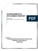 Environmental Statement Report: For Year