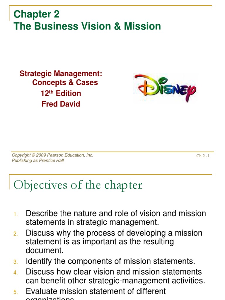 The Business Vision & Mission: Strategic Management: Concepts & Cases ...