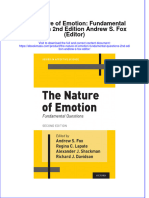 The Nature Of Emotion Fundamental Questions 2Nd Edition Andrew S Fox Editor  ebook full chapter