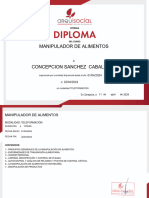 Manipulador de Alimentos - Sanchez Caballero Concepcion