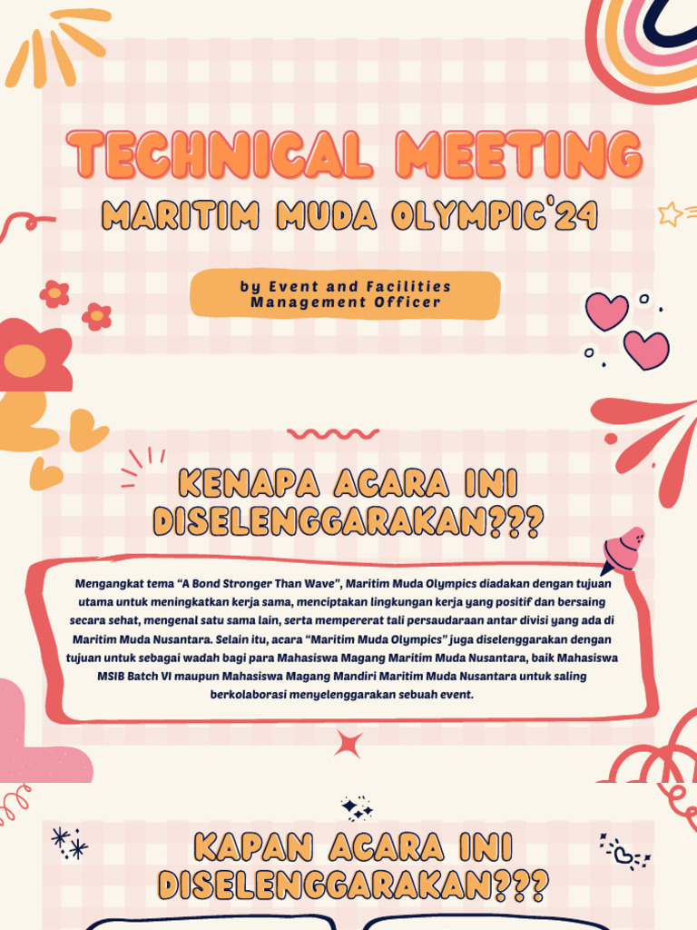 Tujuan dan Rundown Technical Meeting | PDF