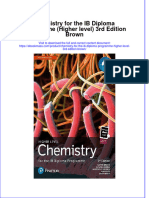 Chemistry For The Ib Diploma Programme Higher Level 3Rd Edition Brown Full Chapter