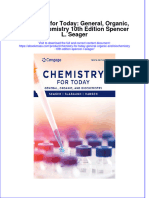 Chemistry For Today General Organic and Biochemistry 10Th Edition Spencer L Seager Full Chapter
