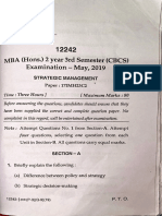 2019 Mba 3rd Sem Mba Question Papers