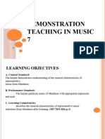 Demonstration Teaching in Music 7