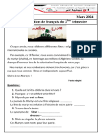 Examen Francais 4AP
