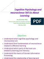 What Cognitive Psychology and Neuroscience Tell Us About Learning (Presentation) Author Jim O Connor
