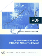 Guidelines On Calibration of Neutron Measuring Devices: International Atomic Energy Agency, Vienna, 1988
