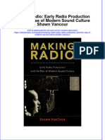 Making Radio Early Radio Production And The Rise Of Modern Sound Culture Shawn Vancour download pdf chapter