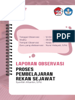 Laporan Observasi Proses Pembelajaran Teman Sejawat