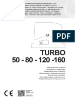 Turbo 50 - 80 - 120 - 160: Istruzioni Ed Avvertenze Per L'installazione e L'uso