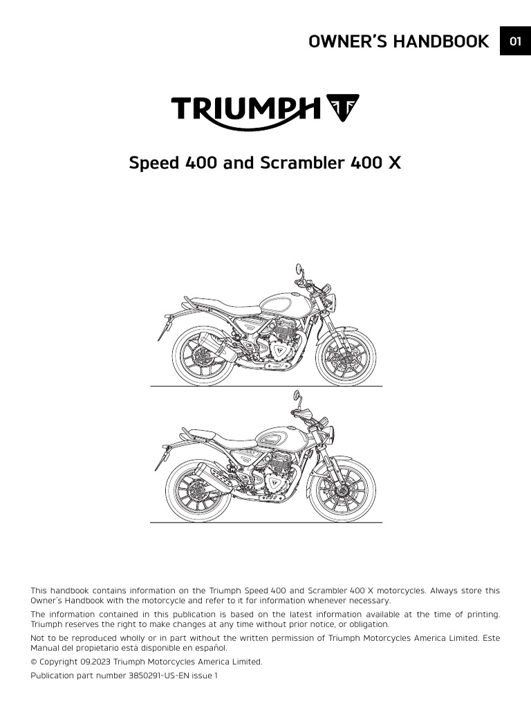 Triumph Service Manual 400 | PDF | Motorcycle | Land Vehicles