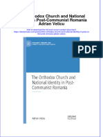 The Orthodox Church and National Identity in Post Communist Romania Adrian Velicu Ebook Full Chapter