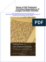 Making Sense of Old Testament Genocide Christian Interpretations of Herem Passages Christian Hofreiter Download PDF Chapter