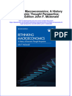 Rethinking Macroeconomics A History of Economic Thought Perspective Second Edition John F Mcdonald Full Download Chapter