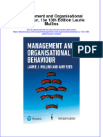 Management And Organisational Behaviour 13E 13Th Edition Laurie Mullins download pdf chapter