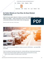 As Cyber Attacks On Cars Rise, So Does Related Cybersecurity