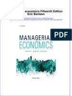 Managerial Economics Fifteenth Edition Eric Bentzen Download PDF Chapter