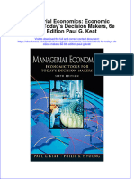 Managerial Economics Economic Tools For Todays Decision Makers 6E 6Th Edition Paul G Keat Download PDF Chapter