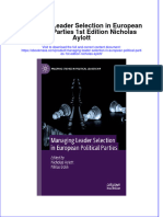 Managing Leader Selection in European Political Parties 1St Edition Nicholas Aylott Download PDF Chapter