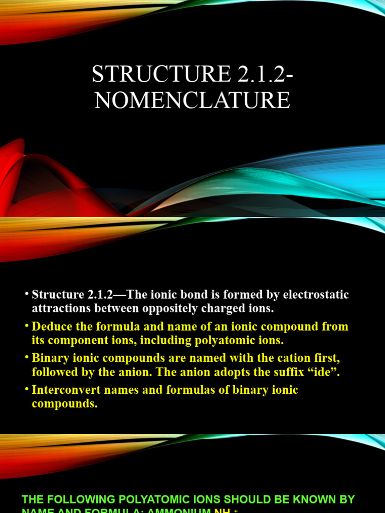 Naming and Writing Ionic Compounds | PDF | Chemical Compounds | Ion