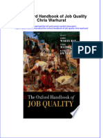 The Oxford Handbook of Job Quality Chris Warhurst Ebook Full Chapter
