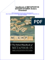 The Oxford Handbook of Metaphor in Organization Studies Anders Ortenblad Ebook Full Chapter