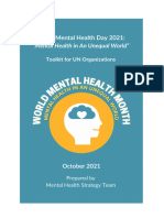 Un Organizations Support Toolkit On World Mental Health Day 2021