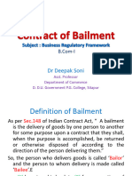 Contract of Bailment