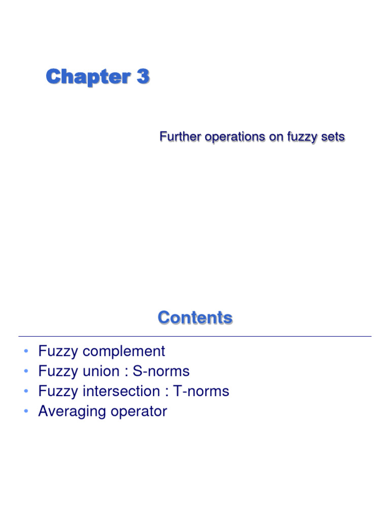 Fuzzy Set Operations: Complements, Unions, Intersections | PDF | Logic ...